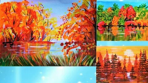 Рисование гуашью 2 класс осень