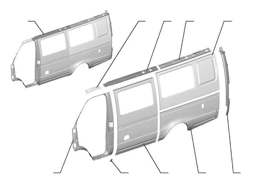 ГАЗ 2705 кузовные ремонтные детали. ГАЗ 2752 Соболь детали кузова. Ремонтные кузовные детали ГАЗ 2217 Соболь. Кузовные детали ГАЗ 2217 Соболь Баргузин.