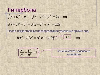 Канонические уравнения y 1