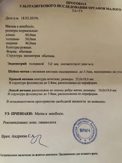 Протокол заключения узи