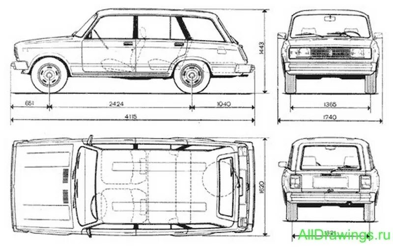 2107 характеристики автомобиля. ВАЗ 2104 чертеж. Чертежи машин ВАЗ 2104. Чертеж автомобиля ВАЗ 2104.