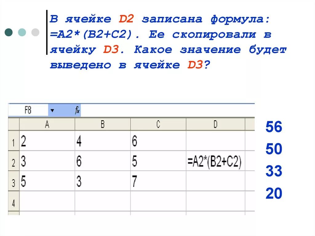 Формула смысла 05.04 2024. Какое значение будет в ячейке с. Скорировалииз ячейки с3 в ячейку с4. Формулу из d2 скопировали в ячейку d4. Значение в ячейке в3 будет.