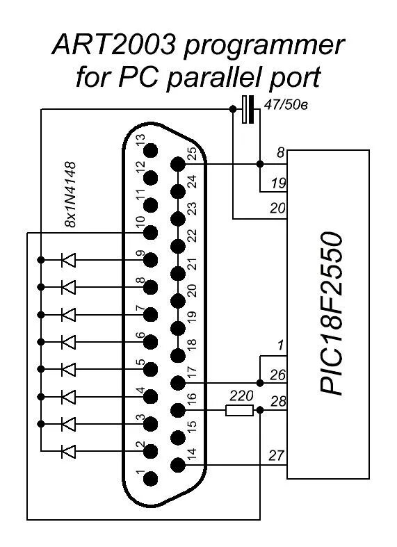 Lpt программатор. Avr lpt программатор схема. 74hc244 программатор. схема программатора для pic контроллеров через usb. lpt программатор pic контроллеров своими руками.