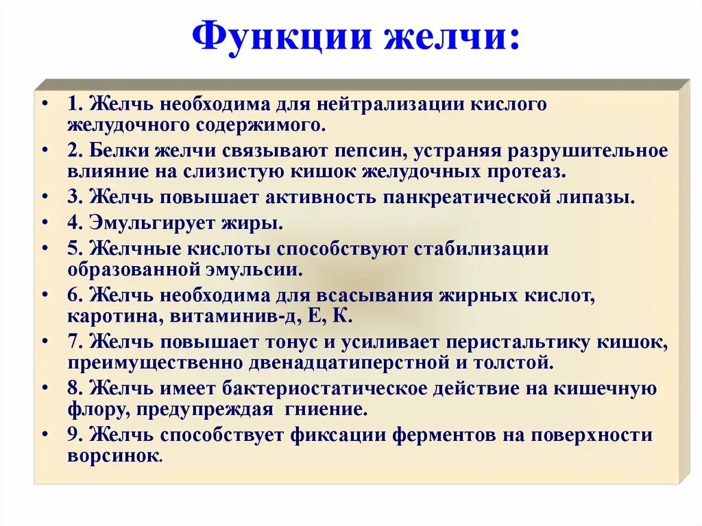 Функции желчи. Функции желчи в пищеварении. Желчь функции в организме. Основные функции желчи.