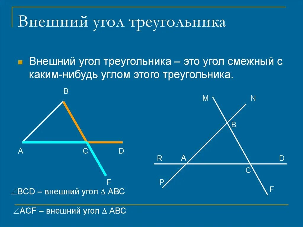 Презентация внешние углы треугольника. Св ва внешнего угла треугольника. Внешние углы треугольника 7 класс. Внешний угол треугольника это угол. Внешний угол треугольника 7 класс геометрия.