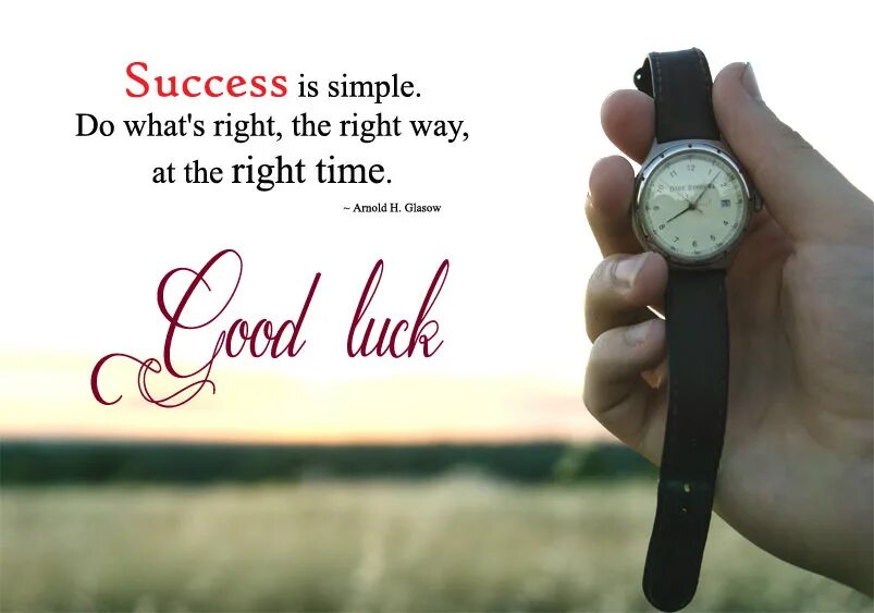 Wish you success. Часы good luck. Success and luck. Wish success banner.
