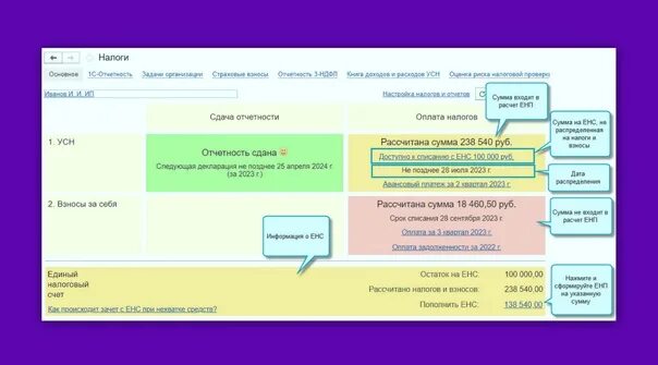 Пополнение енс 2024. Налоговый Интерфейс. Бух учёт для начинающих пошагово. 1с меню. Приложение налоговая раздел счета.