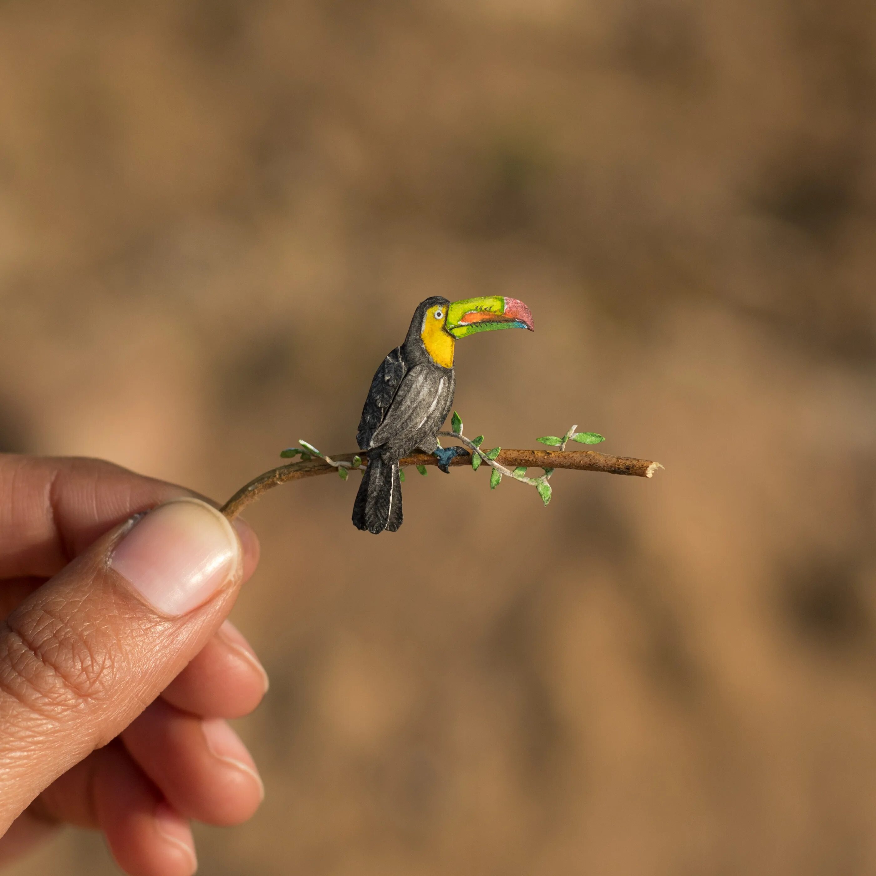 Ручные птицы. Механическая птица. Tiny Bird. Papercraft Sparrow.