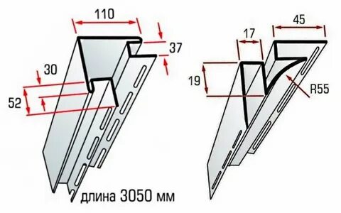 Размеры наружного угла для сайдинга