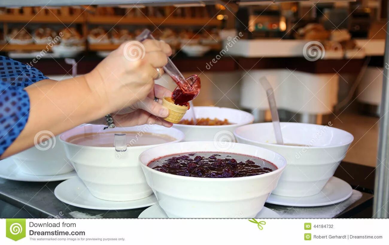 Some jam on the table