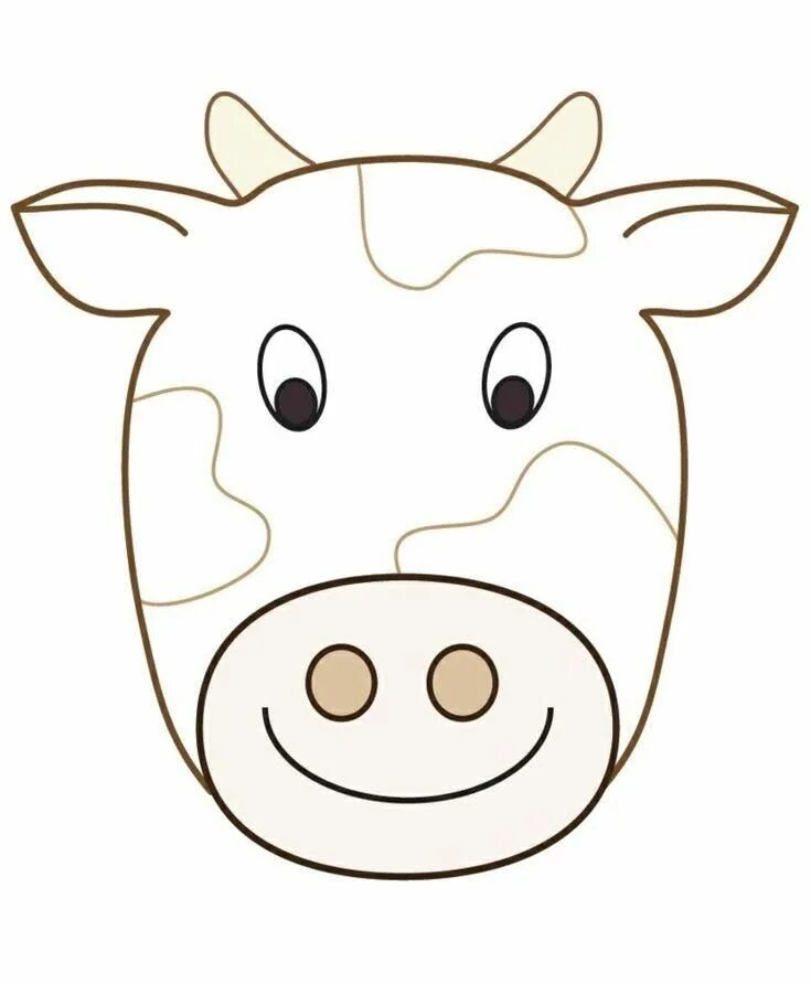 Голова коровки. Мордочка коровы. Мордочка коровки. Мордочки животных для маски. Морда коровы для маски.