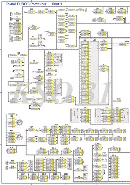 Цветные электросхемы камаз. КАМАЗ евро 2 схема электрооборудования. Схема электропроводки КАМАЗ 6520 евро. Электросхема КАМАЗ 65115 евро 2. Схема электрооборудования КАМАЗ евро 3.