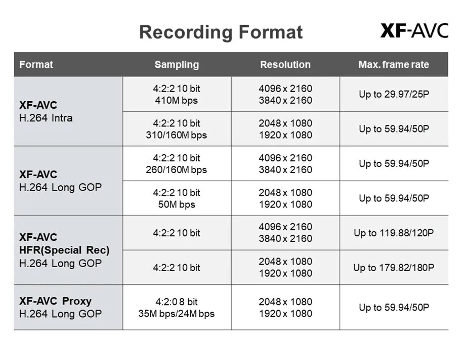 Recording format