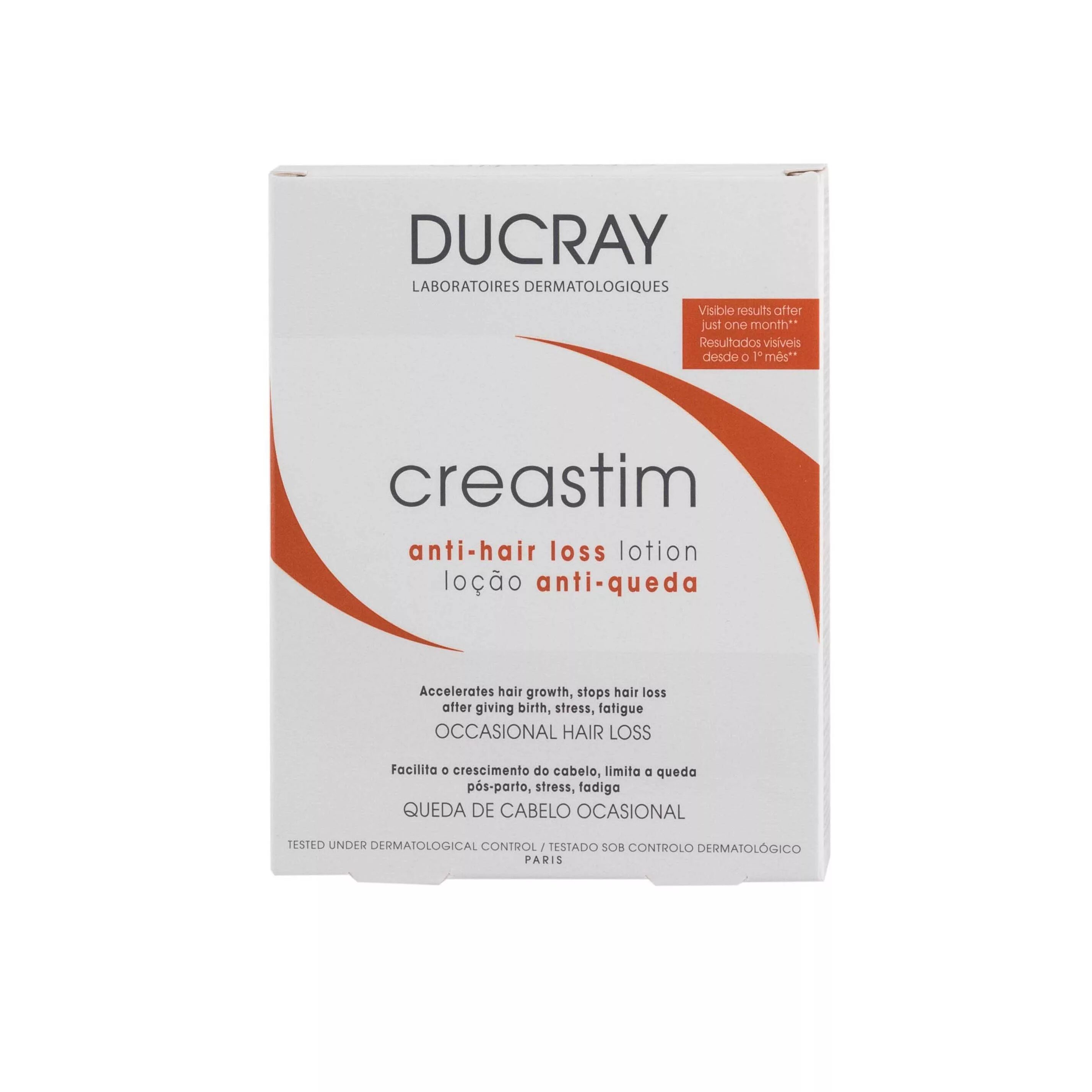 Ducray Creastim лосьон против выпадения. Ducray лосьон "Creastim" против выпадения волос 2х30 мл. Ducray Creastim", 2 х 30 мл. Дюкре Креастим лосьон против выпадения #2.