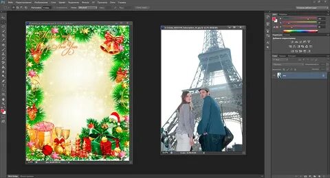 Фотошоп вставить рамку