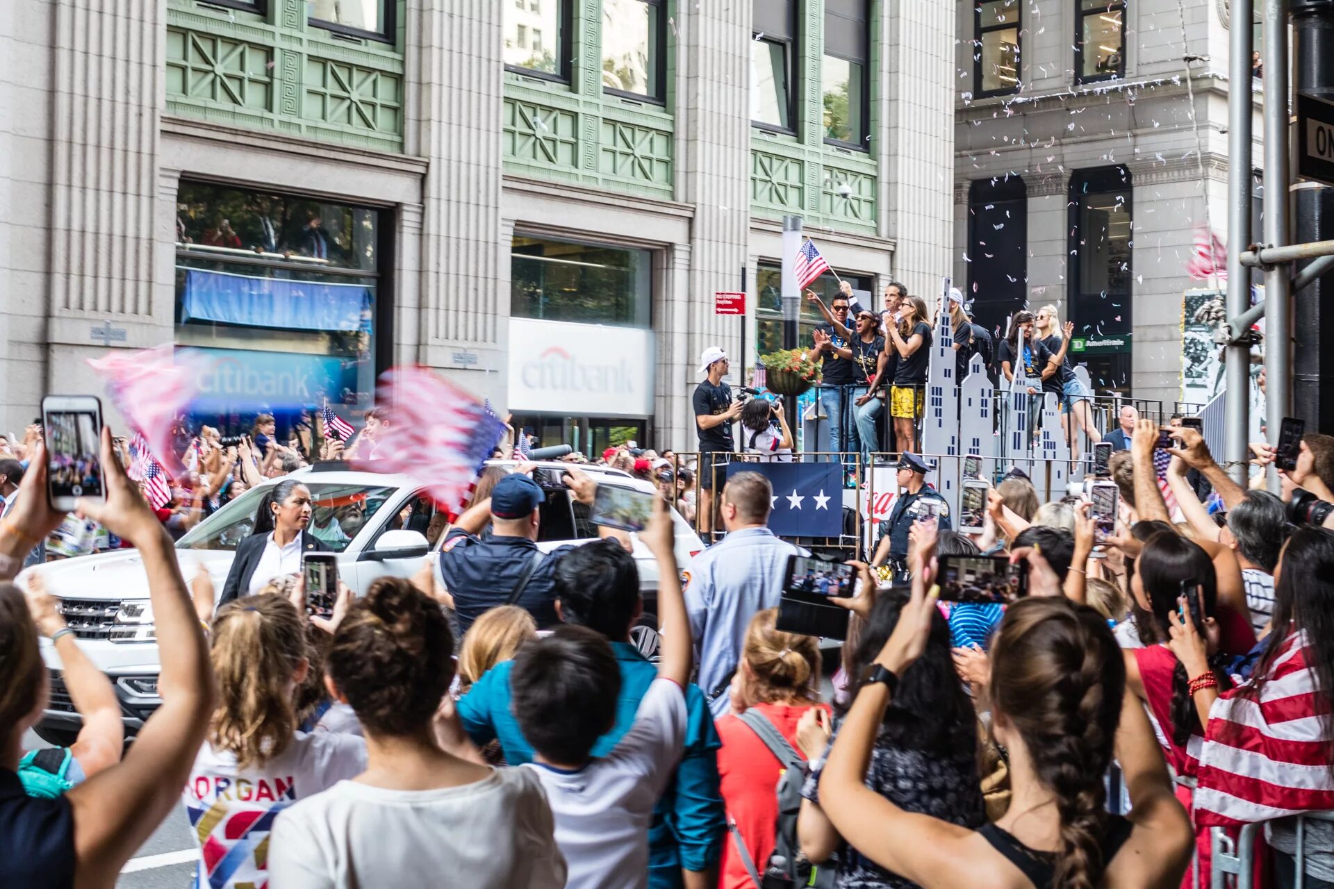 Ticker Tape Parade. Political events translation.