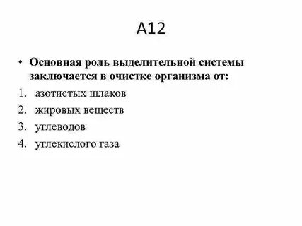 Основная роль выделительной системы заключается