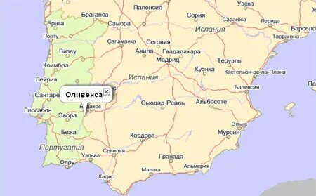 Испания граничит с португалией