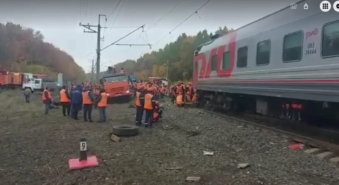 Катастрофы на железной дороге. Аварии пассажирских поездов. Авария на переезде в ярославской области