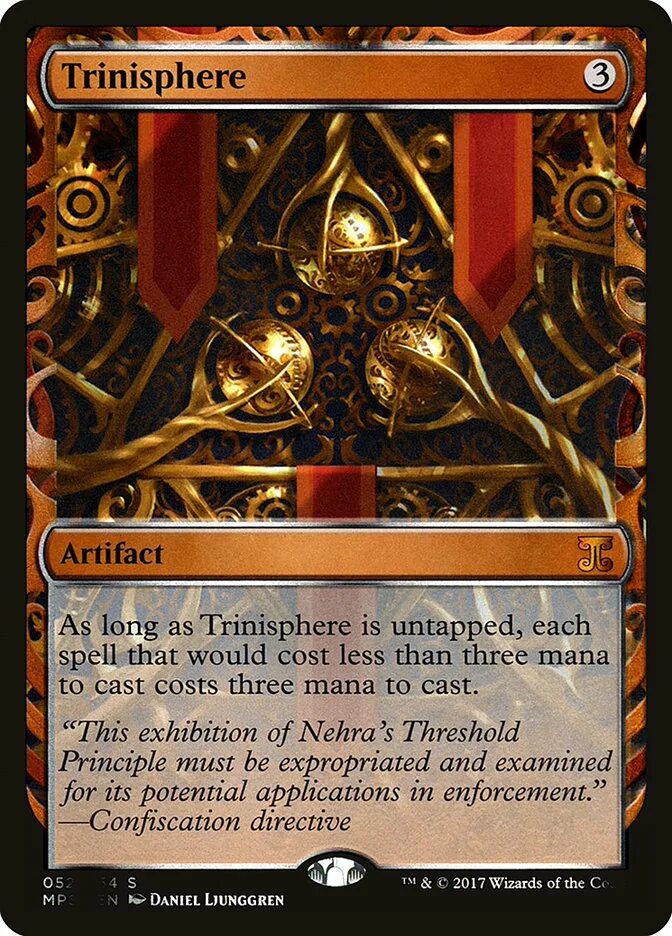 Trinisphere. Трини фойл. Expropriate MTG. Artifact Spell you Control 1 less to cost. Each spell