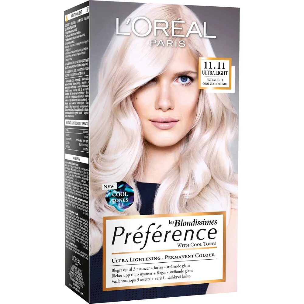 Краска Loreal осветлители. Краска преферанс лореаль платиновый блонд. L'Oreal Paris краска для волос preference cool blondes 9.11, 10.11. Лореаль краска для волос лореаль блонд.