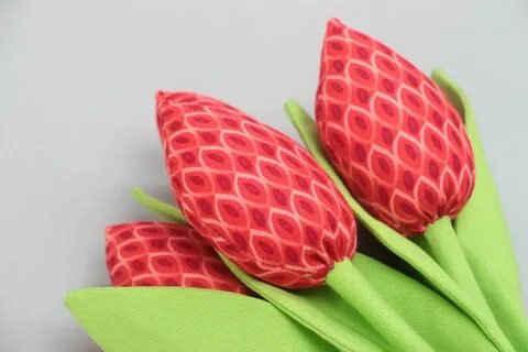 Тюльпаны из ткани своими руками