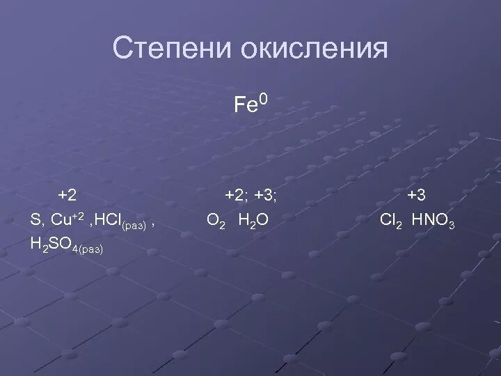 Эс о 3 степень окисления