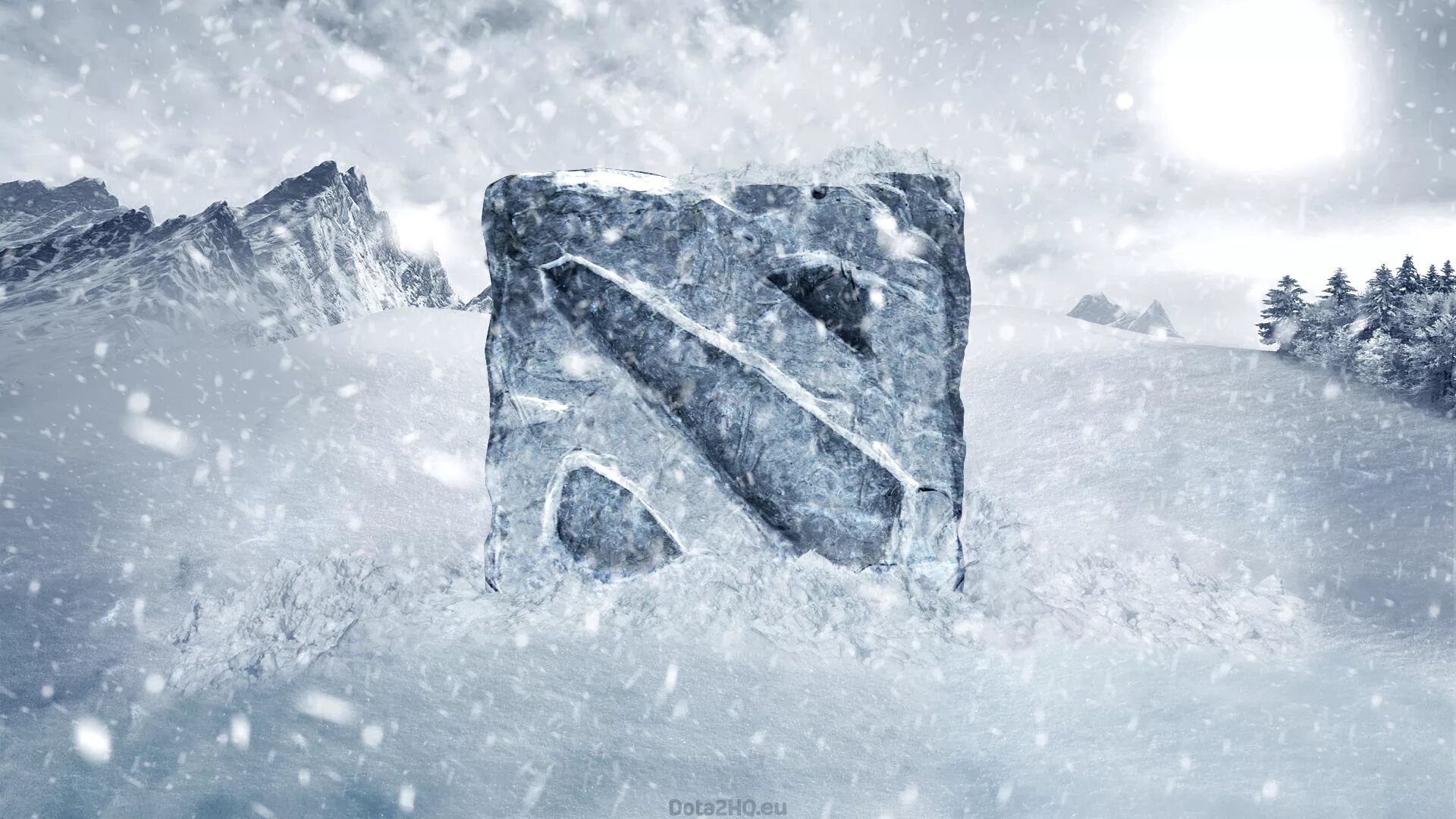 Dota 2 Ice. Snow Dota 2. Зимняя дота 2. Картинки на рабочий стол лед.