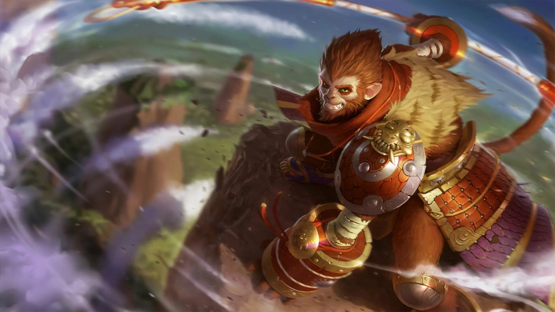 Сунь укун лига легенд. Вуконг смайт. Wukong будет на дисках. Вуконг вайлд рифт арт. Heroes of newerth monkey king.