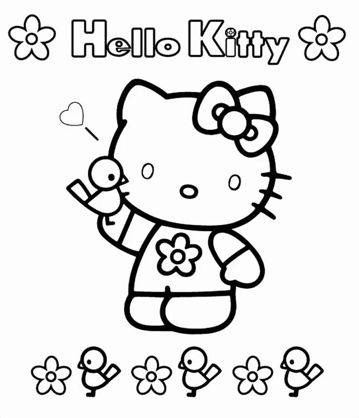 Как раскрашивать hello kitty
