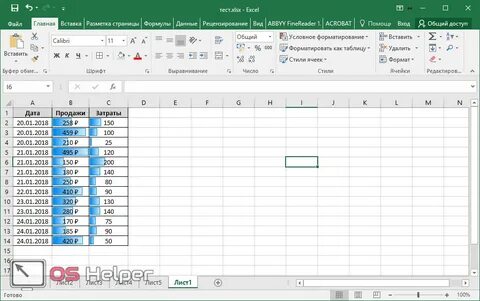 Форматирование файла excel