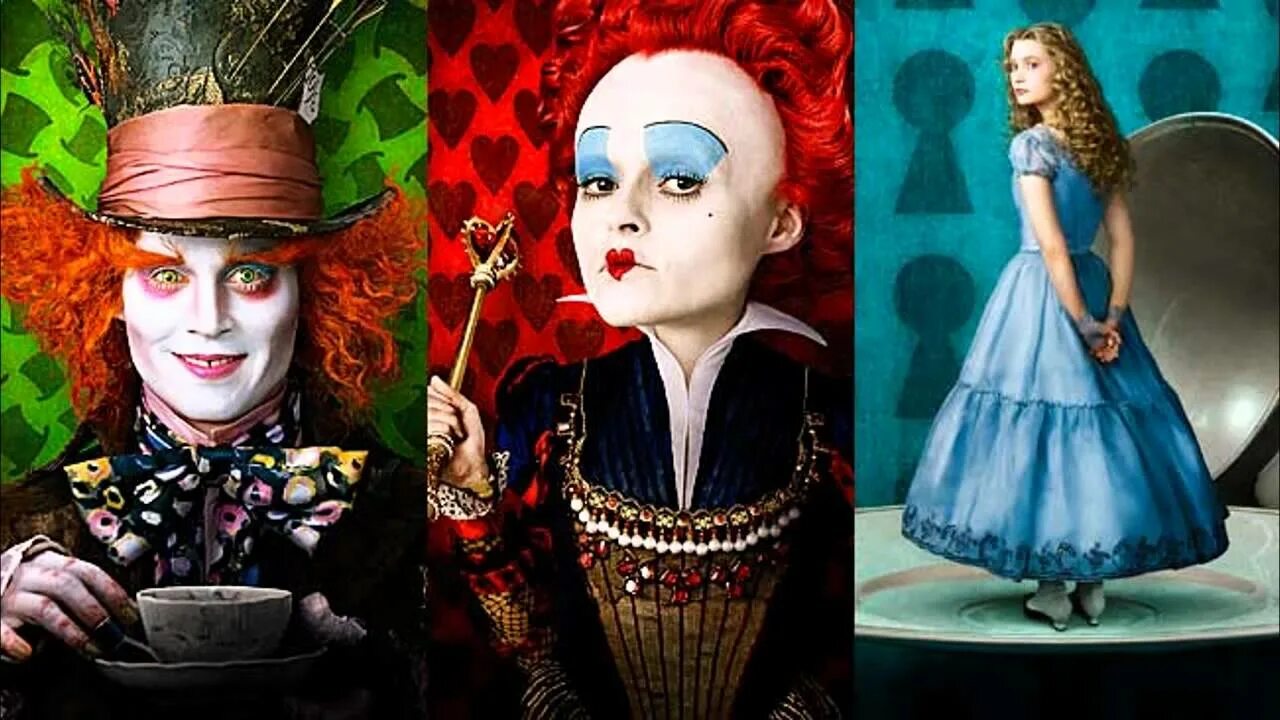 Какие персонажи образы. Алиса Тима Бертона. Алиса в стране чудес тим Бертон. Алиса Тима Бертона персонажи. Королева Алиса в стране чудес Тима Бертона.