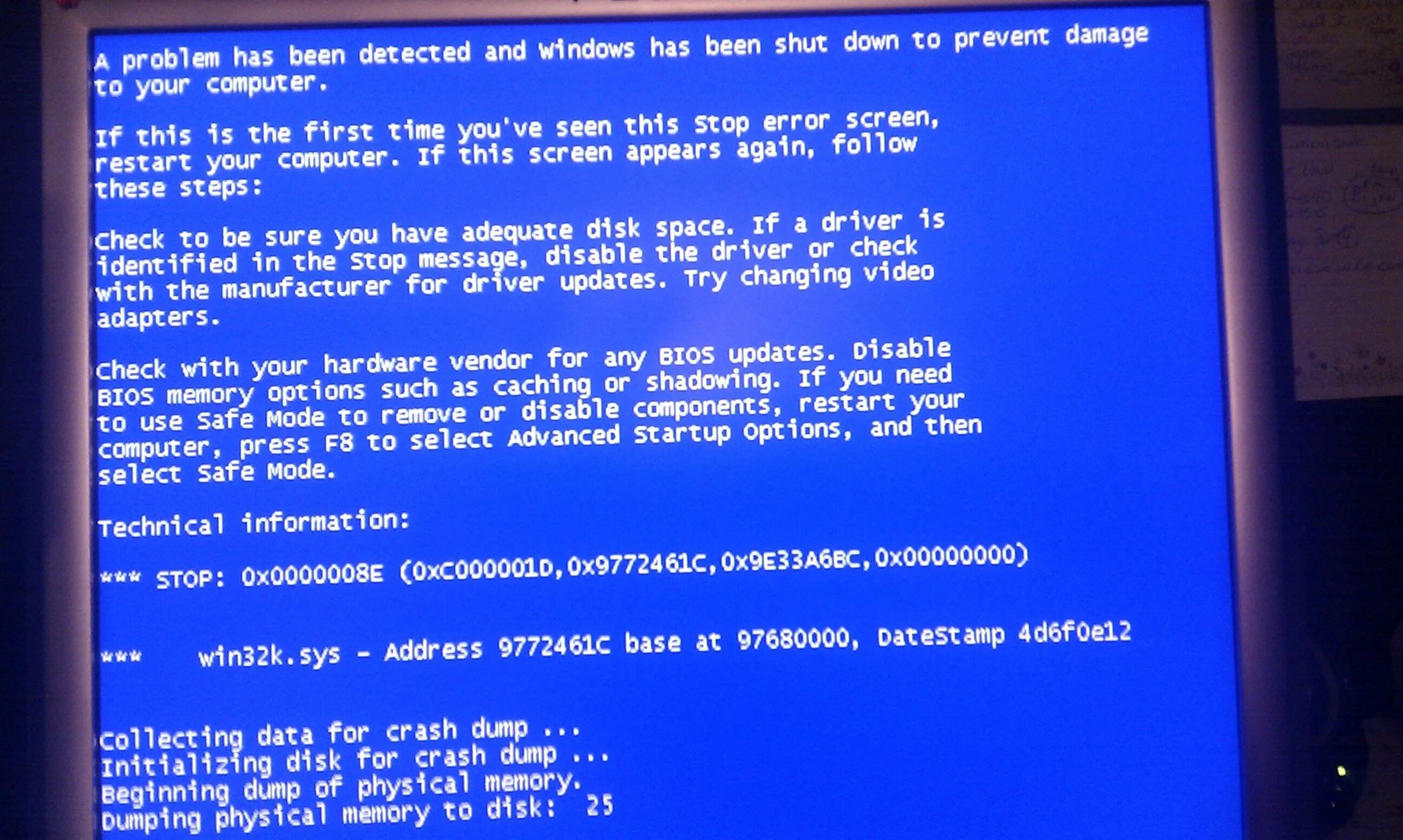 Computer crash