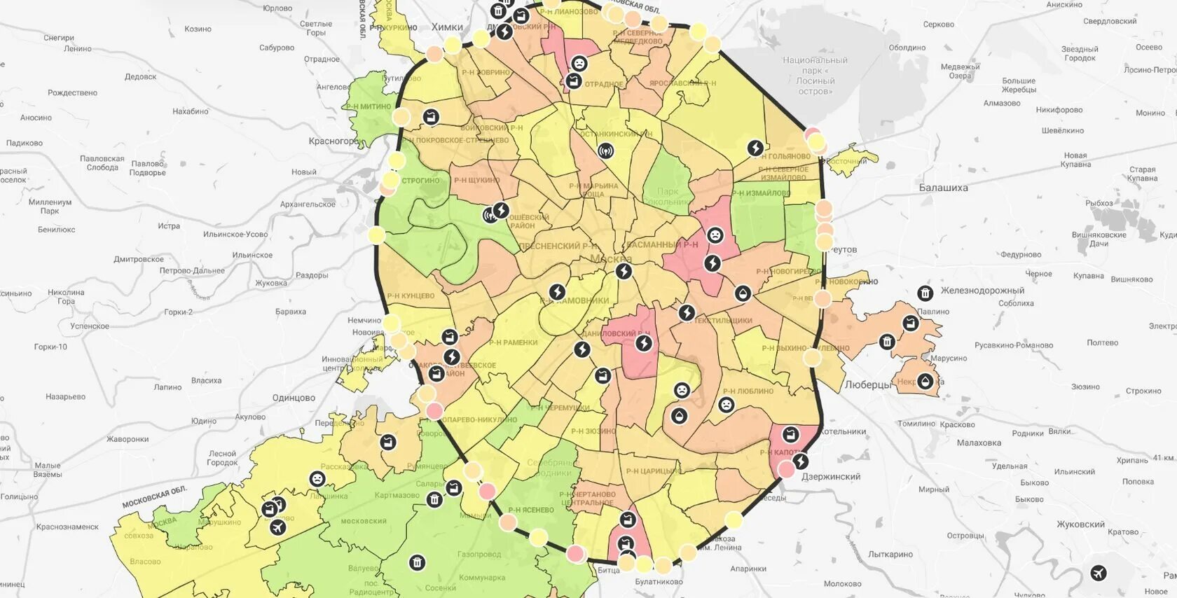 Карта экологии Москвы 2023. Карта экологии Москвы и Московской области 2022. Экологическая карта районов Москвы 2023. Районы Москвы по экологии карта.