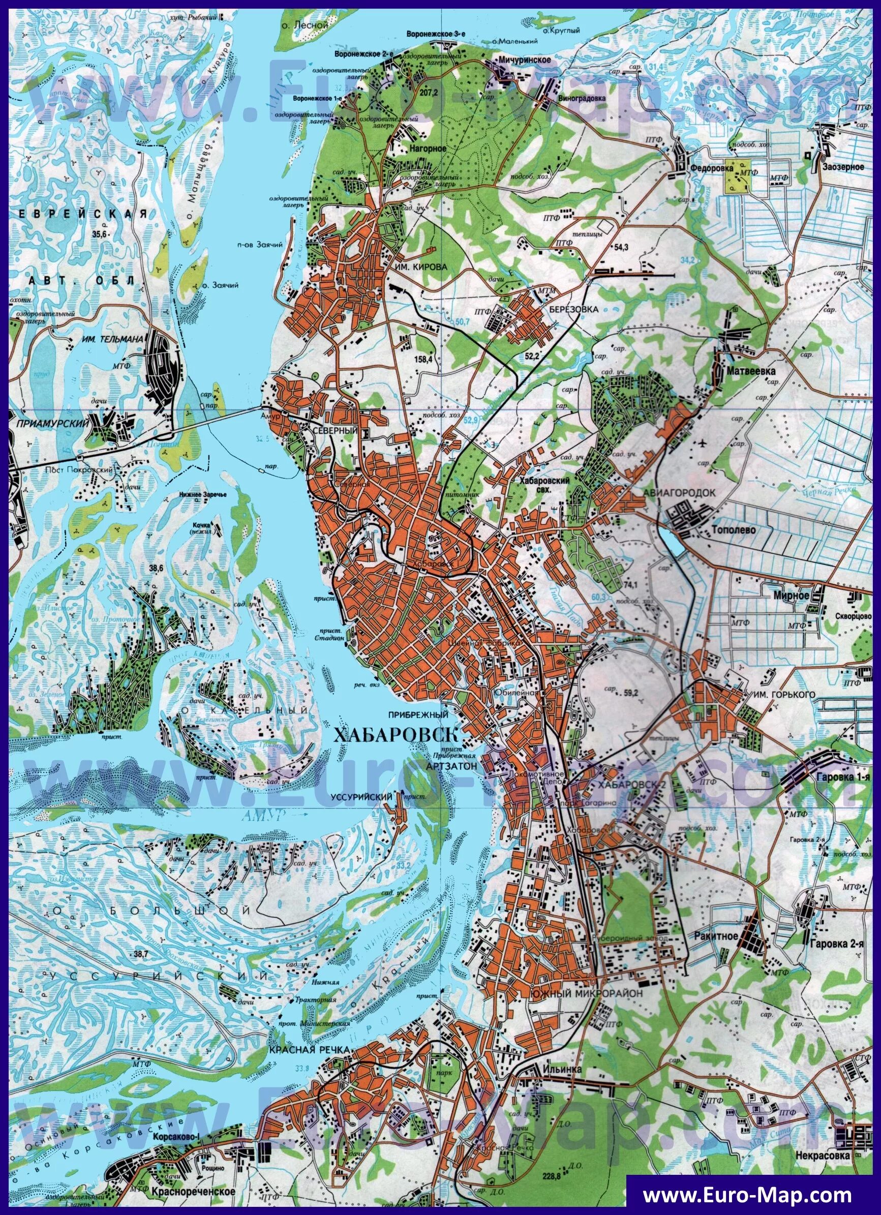 Магазины хабаровска карта. Карта города Хабаровска карта города Хабаровск. Карта Хабаровск с окраиной. Карта г Хабаровска с улицами. Карта Хабаровска и пригорода.