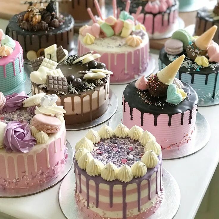 Мини торты оформление Buttercream Cake Designs