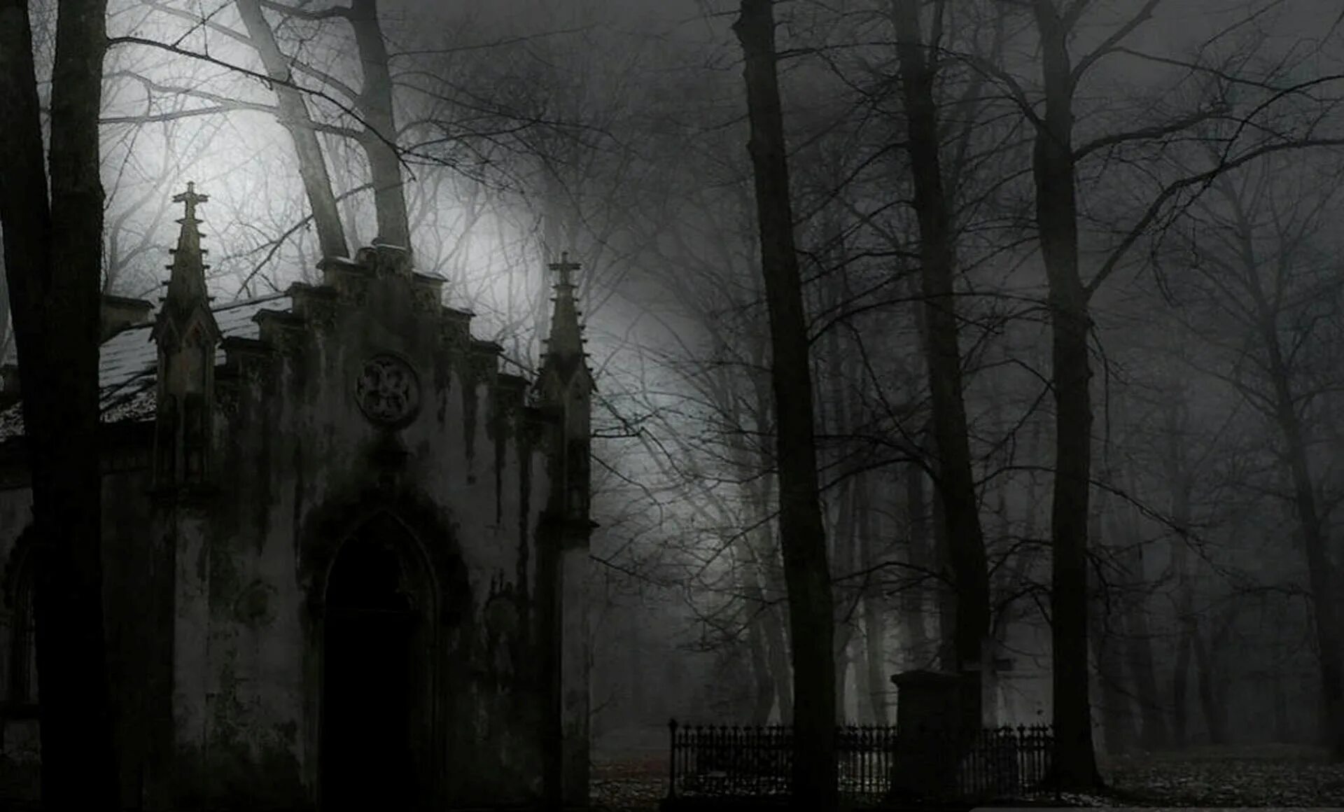 Готическое мрачное. Мрачный храм. Мрачный пейзаж. Мрачное кладбище. Готический лес.
