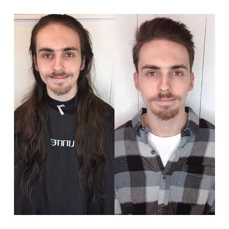 Как изменить внешность парню. Причёски мужские меняющие внешность. Борода меняет внешность. Борода до и после. Длинные волосы у мужчин до и после.