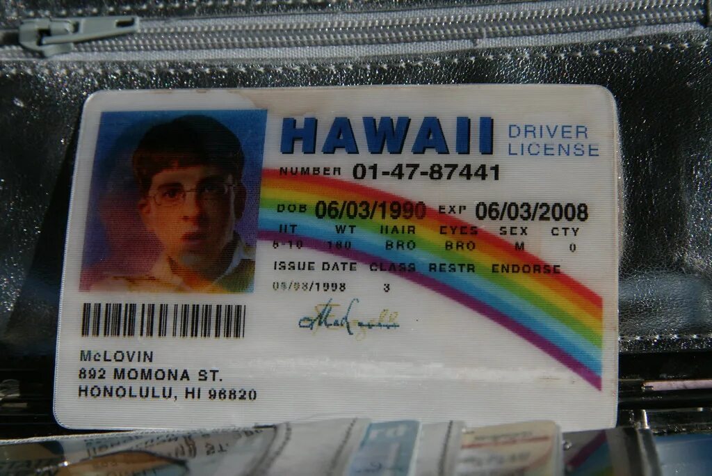 Driver license icon. Hawaii driver license. Hawaii driver license. Mclovin id card. Hawaii driver license.
