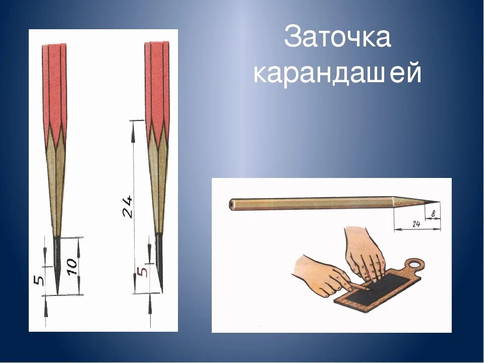 Какой длины карандаш. Заточка карандашей для черчения. Правильная заточка карандаша для черчения. Чертежные карандаши заточка. Заточка карандаша для рисования.