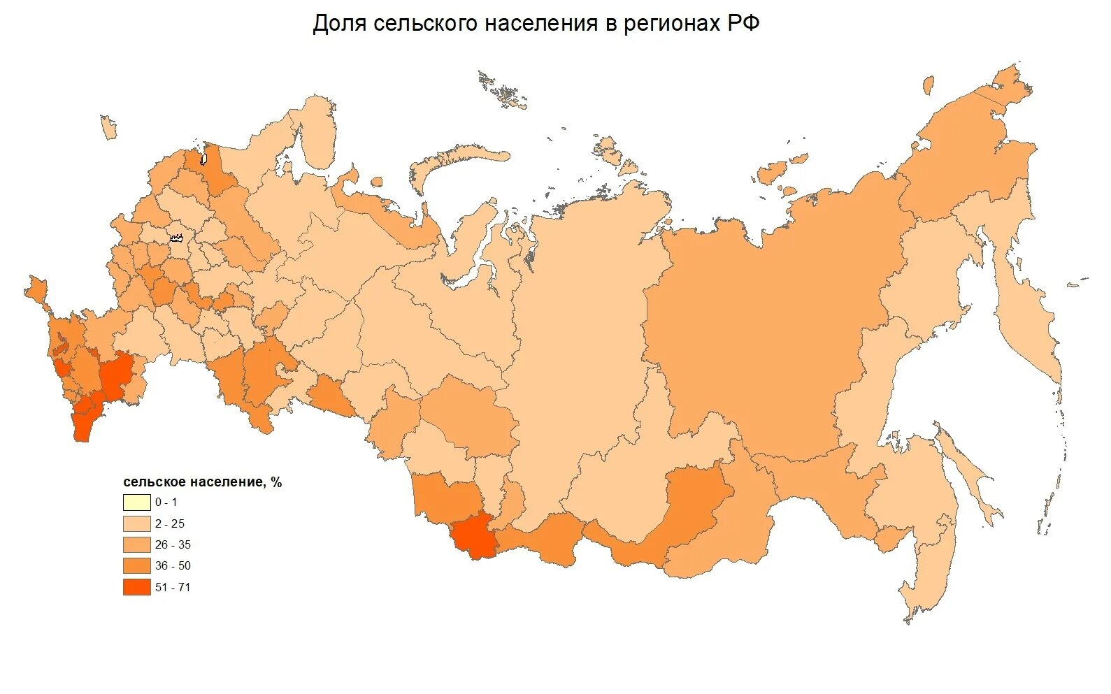 Регионы с низким уровнем урбанизации