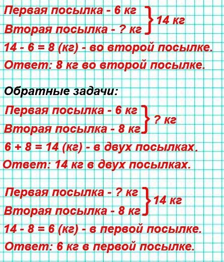 В одной посылке было 6 яблок сколько. В одной посылке было 6. Составь две задачи обратные данной и реши их. В одной посылке было шесть кг яблок. В одной посылке было 6 кг яблок задача.