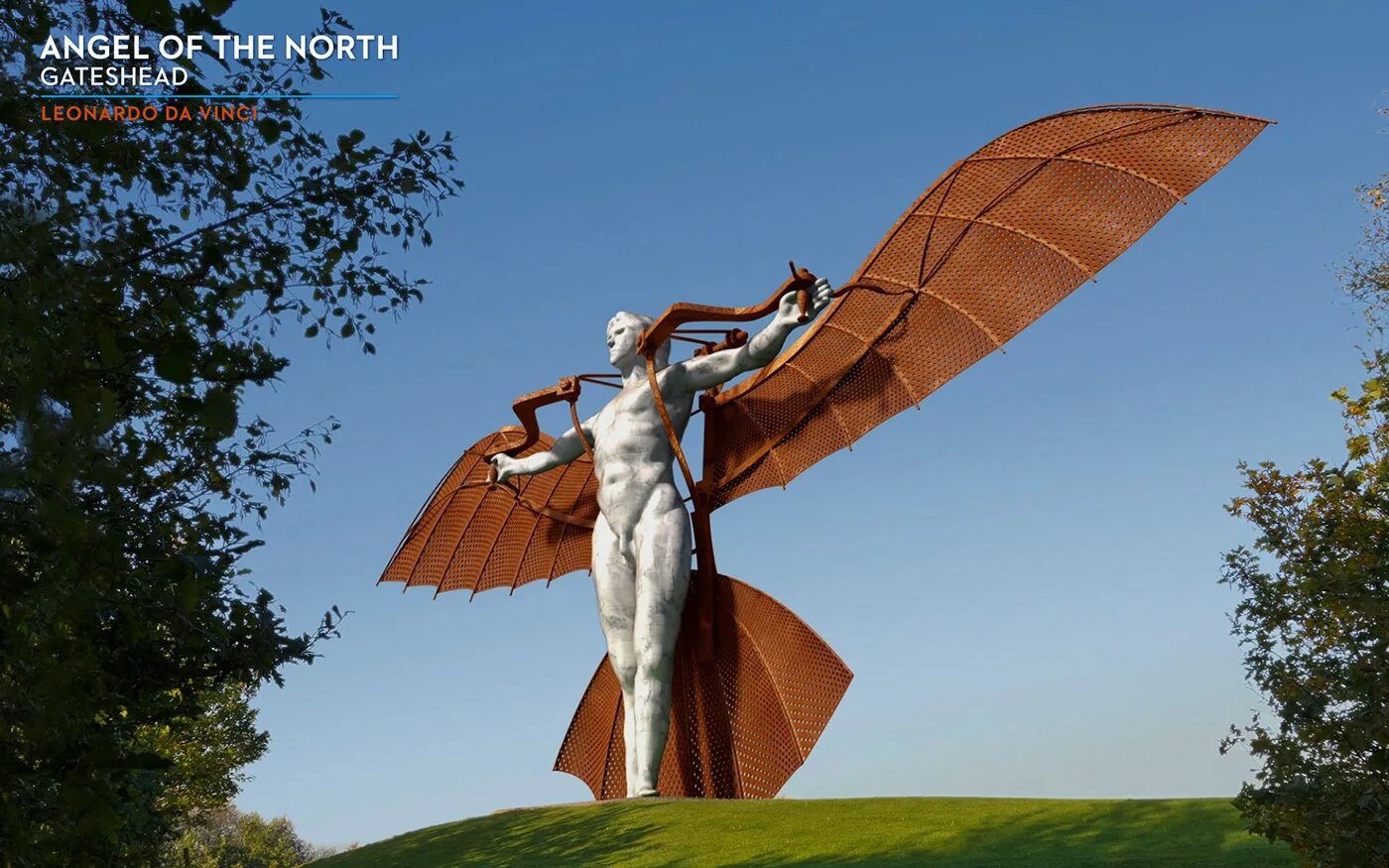 The statue is made of