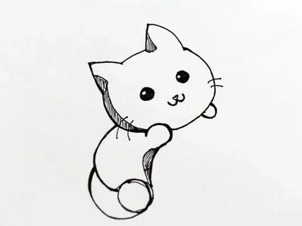 Срисовки нарисовать котика