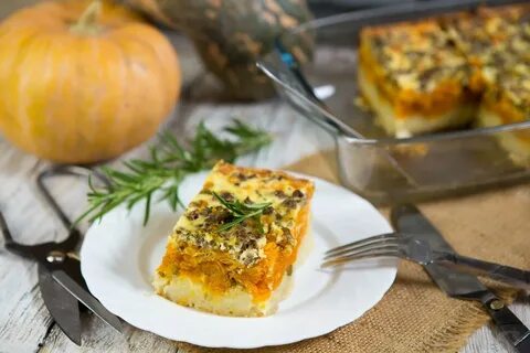 Пирог с тыквой и мясом