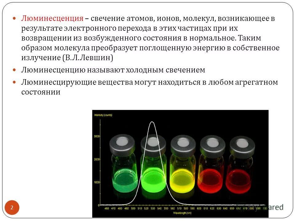 Люминесценция. Люминесцирующие вещества. Люминесцентная спектроскопия. Использования флуоресценции. Молекулы б способны поглощать световую энергию