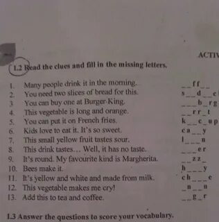 Read the letter and fill in