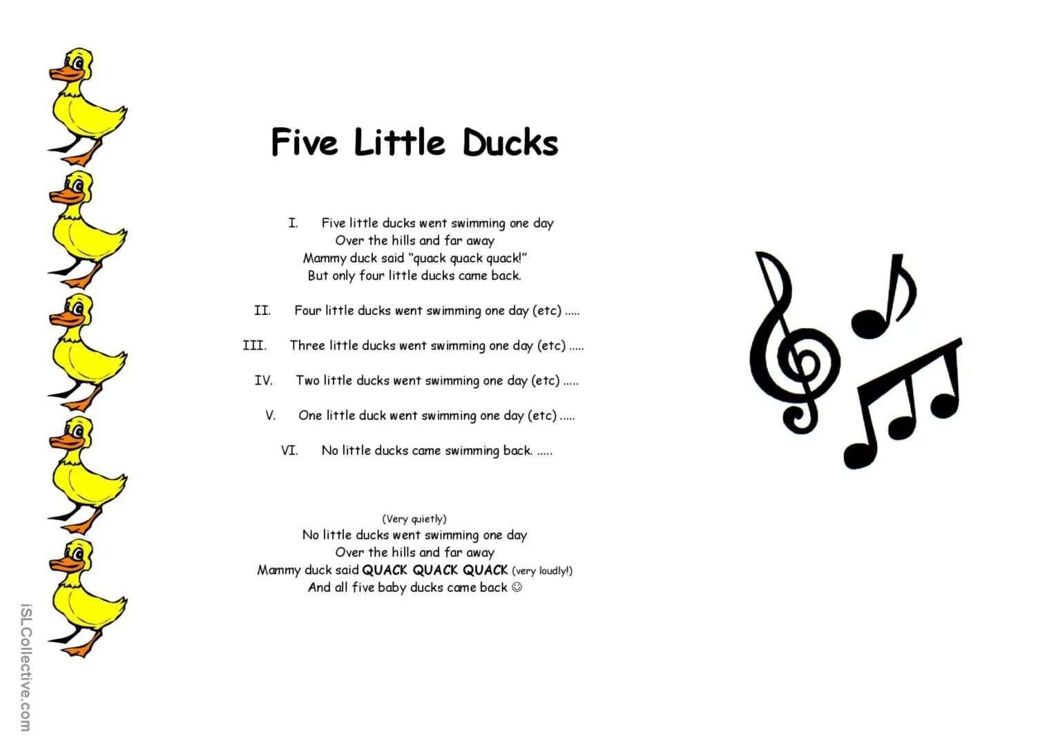 Duck Worksheet. Five little Ducks текст. 5 Little Ducks Worksheet. Утка транскрипция на английском.