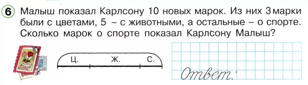 Папа купил 10 новых марок. Малыш показал Карлсону 10 новых марок из них 3. Папа купил Диме 10 новых марок из них 3 марки. Папа купил Диме 10 новых марок из них 3 марки схема.