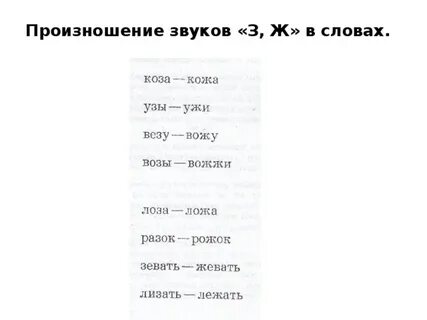 Слова з ж